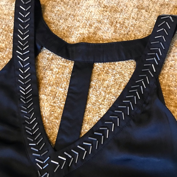 Naked Zebra Black T-Back dressy top, size Large - Picture 6 of 12